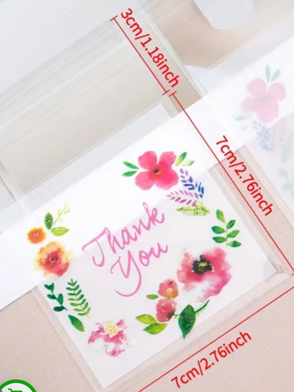 FLORAL Sealable Thank You Bags (20)